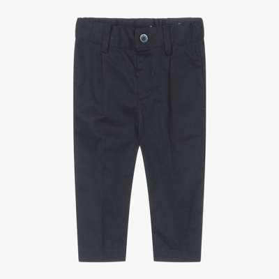 Shop Mayoral Boys Navy Blue Cotton & Linen Trousers