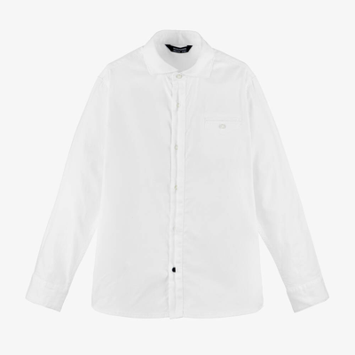 Shop Mayoral Nukutavake Boys White Cotton Shirt