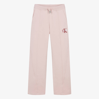 Shop Calvin Klein Teen Girls Pink Cotton Joggers