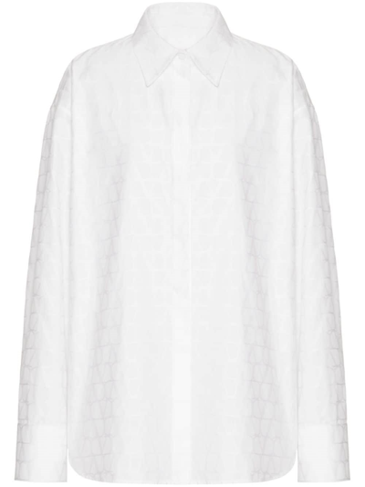 Shop Valentino Camicia Toile Iconographe In White