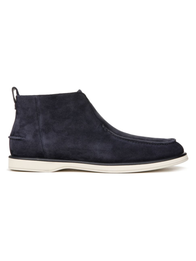 Shop Vince Men's Carlton Suede Ankle Boots In Night Blue Leather