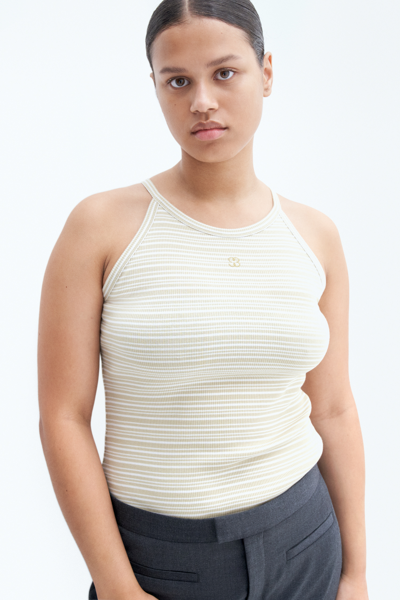 Shop Filippa K Striped Tank In White