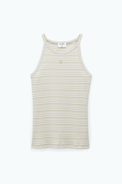 Shop Filippa K Striped Tank In White