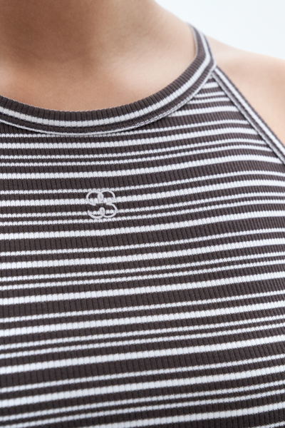 Filippa K Striped Tank In Brown