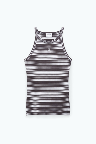 Shop Filippa K Striped Tank In Brown