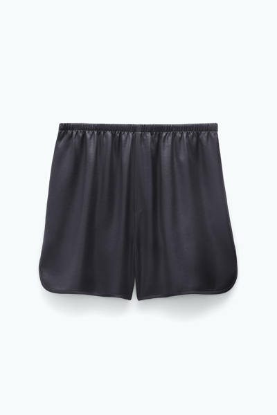 Shop Filippa K Glossy Drawstring Shorts In Brown