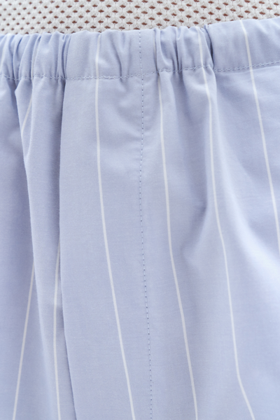 Filippa K Striped Drawstring Shorts In Blue