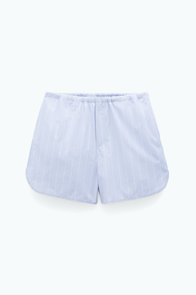 Filippa K Striped Drawstring Shorts In Blue