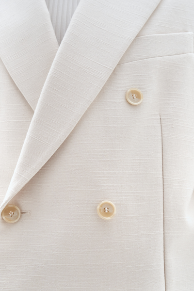 Filippa K Double Breasted Cotton Linen Blazer In White
