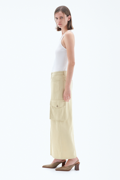 Filippa K Re:sourced Crepe Cargo Skirt In Green