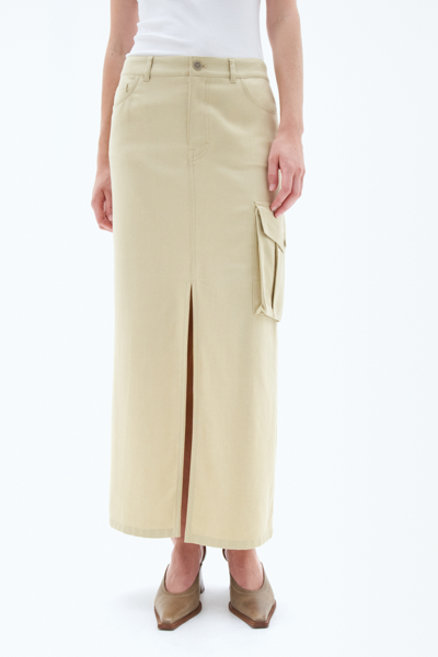 Filippa K Re:sourced Crepe Cargo Skirt In Green