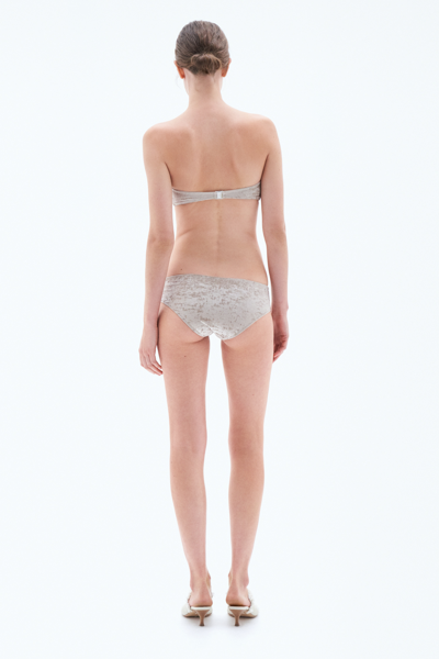 Shop Filippa K Velvet Hipster Swim Briefs In Beige