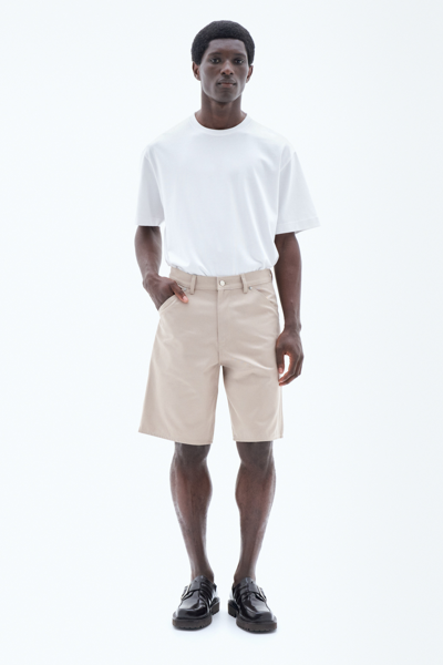 Shop Filippa K Workwear Shorts In Beige