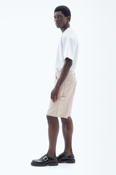 Shop Filippa K Workwear Shorts In Beige