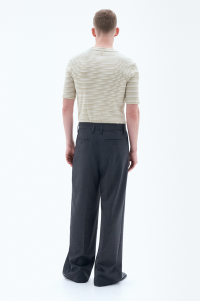 Filippa K Striped Rib Tee In White