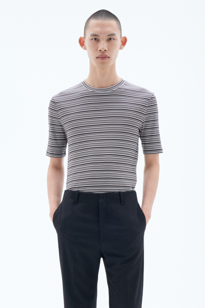 Shop Filippa K Striped Rib Tee In Brown