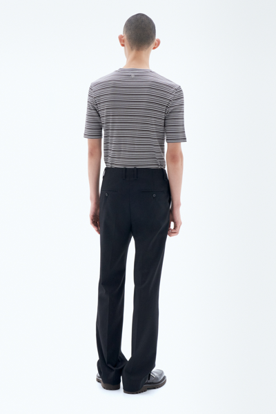Filippa K Striped Rib Tee In Brown