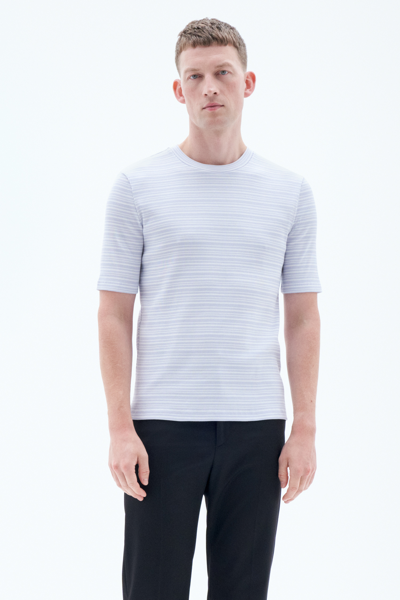 Shop Filippa K Striped Rib Tee In Blue