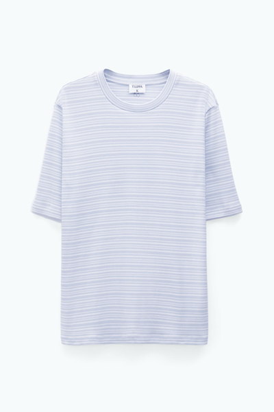 Filippa K Striped Rib Tee In Blue