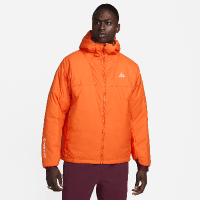 Shop Nike Men's  Acg Therma-fit Adv "rope De Dope" Full-zip Jacket In Orange