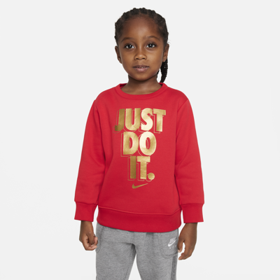 Shop Nike Just Do It Gifting Crewneck Toddler Crewneck In Red