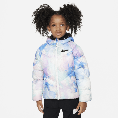 Shop Nike Swoosh Chevron Puffer Jacket Little Kids Jacket In Multicolor