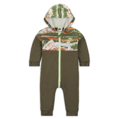 Shop Nike Sportswear Snow Day Hooded Coverall Baby Coverall In Green