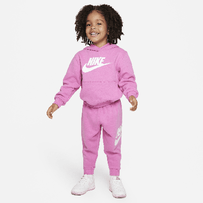 Shop Nike Club Fleece Set Toddler 2-piece Hoodie Set In Pink