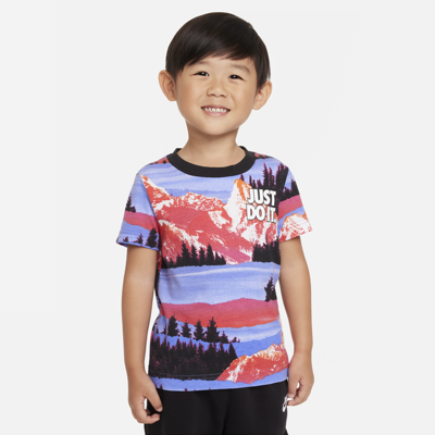 Shop Nike Snowscape Printed Tee Toddler T-shirt In Purple