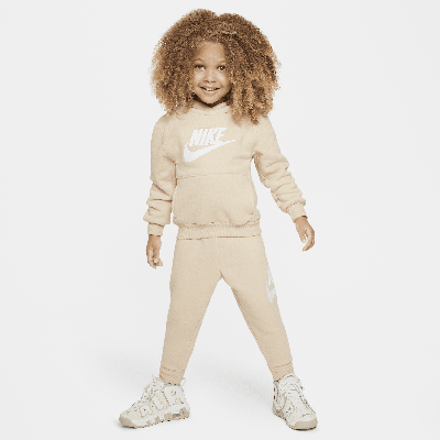 Shop Nike Sportswear Club Fleece Toddler Hoodie Set In Brown