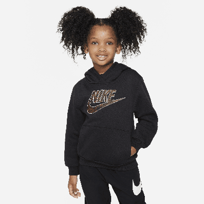 Shop Nike "home Swoosh Home" Pullover Little Kids Hoodie In Black