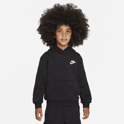 Shop Nike Sportswear Club Fleece Little Kids' Pullover Hoodie In Black