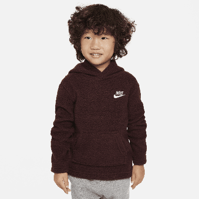 Shop Nike Sportswear Sherpa Pullover Hoodie Toddler Hoodie In Red