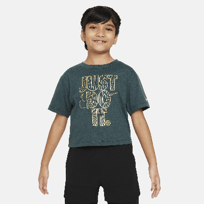 Shop Nike Shine Boxy Tee Little Kids T-shirt In Green