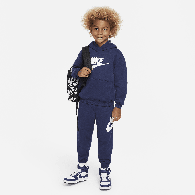 Shop Nike Sportswear Club Fleece Little Kids' Hoodie Set In Blue