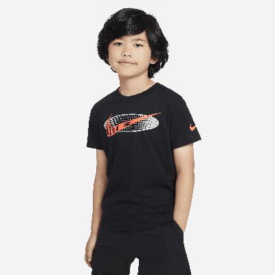 Shop Nike Swoosh Tee Little Kids T-shirt In Black