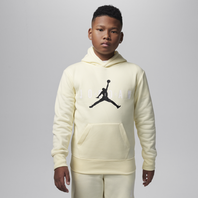 Shop Jordan Big Kids' Pullover Hoodie In Brown