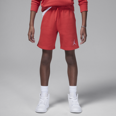 Shop Jordan Mj Essentials Fleece Big Kids' Shorts In Red