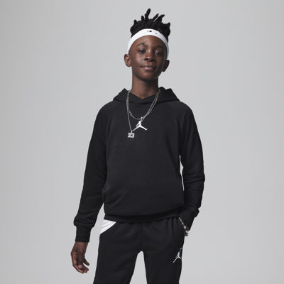 Shop Jordan Sport Crossover Pullover Big Kids Dri-fit Hoodie In Black