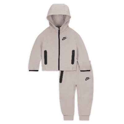 Shop Nike Sportswear Tech Fleece Full-zip Set Baby 2-piece Hoodie Set In Purple