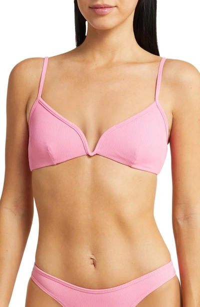 Shop L*space Helena Bikini Top In Guava