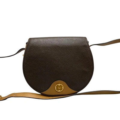 Shop Dior -- Brown Leather Shoulder Bag ()