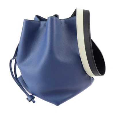 Shop Hermes Hermès Licol Blue Leather Shoulder Bag ()