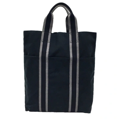 Shop Hermes Hermès Toto Black Canvas Tote Bag ()