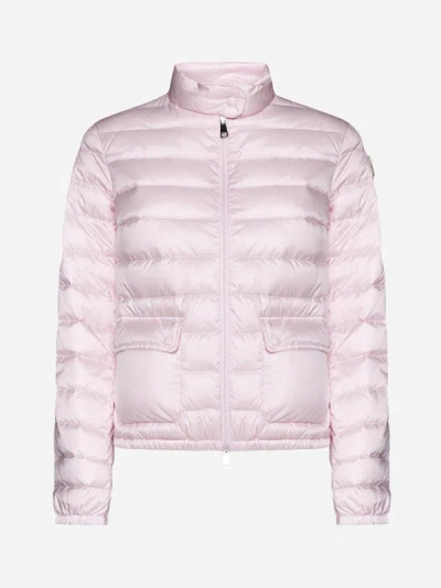 Shop Moncler Lans Quilted Nylon Down Jacket In Pink