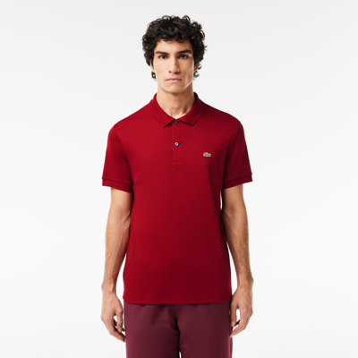 Shop Lacoste Ultra Soft Cotton Pima Jersey Polo - S - 3 In Red