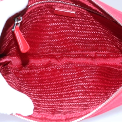 Shop Prada Red Canvas Shoulder Bag ()