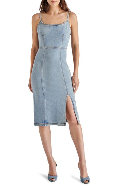 Shop Steve Madden Giselle Denim Dress In Medium Wash Denim