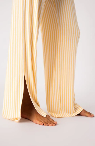 Shop Pj Salvage Lazy Days Stripe Pajamas In Sunshine