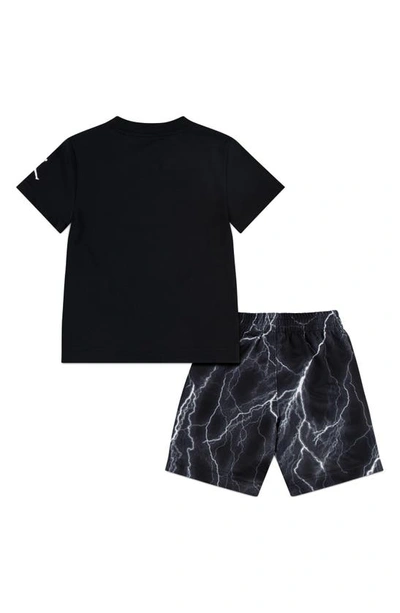 Shop Jordan Kids' Sport Graphic T-shirt & Sweat Shorts Set In Black